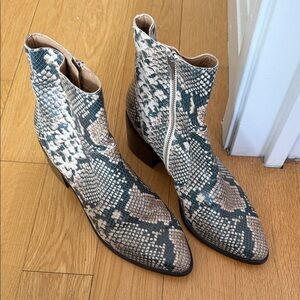 Treasure & Bond Snakeskin Ankle Boots